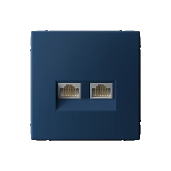 Розетка компьютерная 2-ая кат.6, RJ-45 (интернет), Аквамарин, серия Art Gallery, Systeme Electric