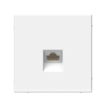 Розетка компьютерная 1-ая кат.5е, RJ-45 (интернет), Белый лотос, серия Art Gallery, Systeme Electric